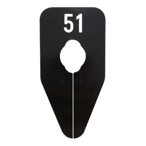 Maataanduider ovaal 50 zwart wit