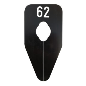 Maataanduider ovaal 62 zwart wit