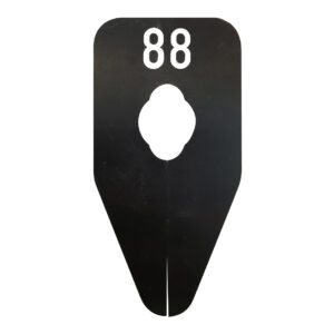 Maataanduider ovaal 86 zwart wit