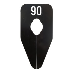 Maataanduider ovaal 90 zwart wit