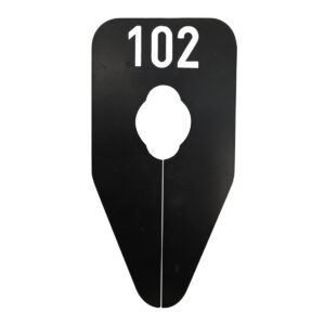 Maataanduider ovaal 102 zwart wit