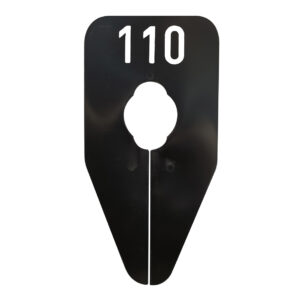 Maataanduider ovaal 110 zwart wit