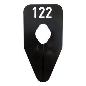 Maataanduider ovaal 122 zwart wit