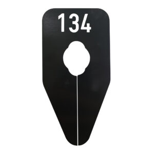 Maataanduider ovaal 134 zwart wit