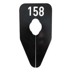 Maataanduider ovaal 152 zwart wit