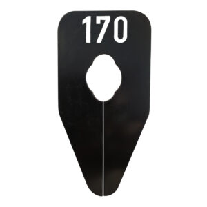 Maataanduider ovaal 70 zwart wit