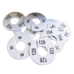 Maatring wit zwart 4x bedrukt maat 104