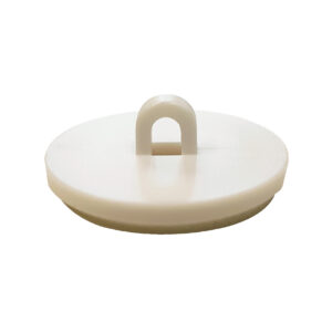 Kleefhaak wit 20mm met oog (100x)