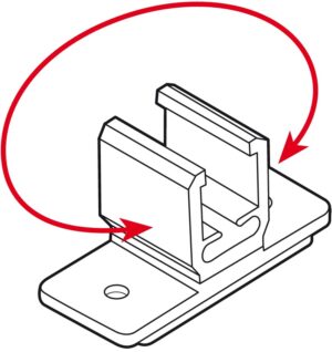 Raamhouder draaibaar klevend wit S1