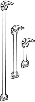 Staaf FK 10cm adapter wit + klik