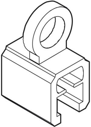 Ophanghaak blauw gesloten oog 90° S1