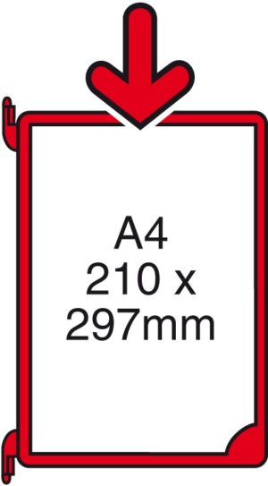 Prijskaartraam blauw A4  kassastandaard