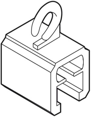 Ophanghaak grijs open oog S1
