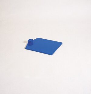 Voetplaat kunststof blauw metaal-verzwaa