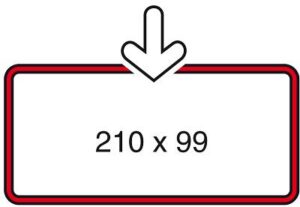 Prijskaartraam bruin 210 x 99mm klik
