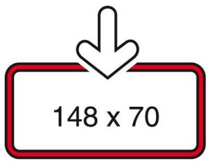 Prijskaartraam blauw 148x70mm klik