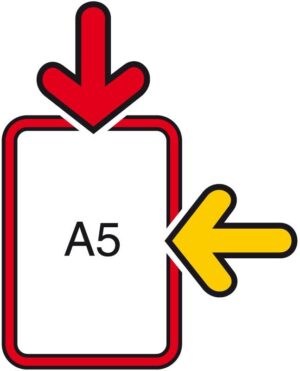 Prijskaartraam beige A5 lange zijde open
