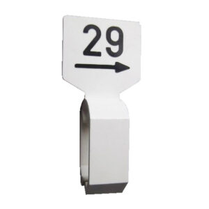 Maataanduider wit zwart 104 met pijl