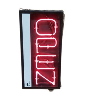 Neonlicht OPEN verticaal rood klein