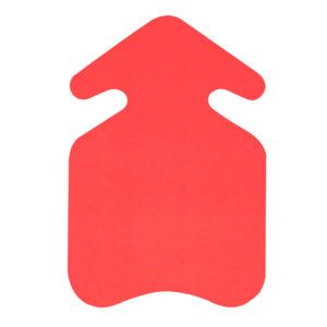 Pijl 13x23cm fluor rood (50x)