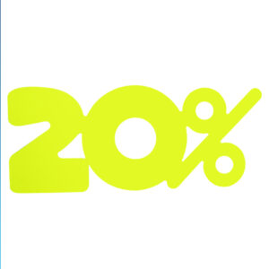 Kortingskarton fluor geel 10% 400 gr/m²