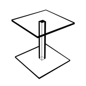 Staaf voor zuiltje acryl 100mm (1x)