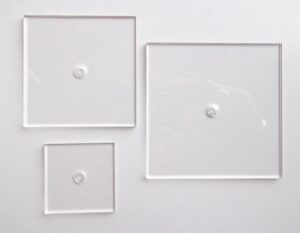 Plaat voor zuiltje acryl 70x70mm (1x)