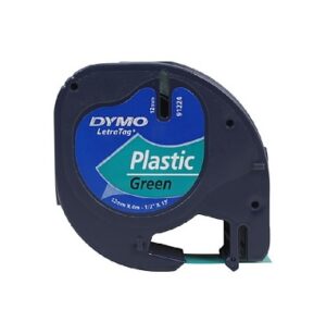 Dymo letra tag plastic labels fel groen