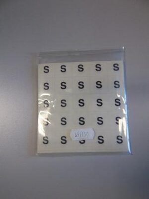 Maatetiket op vel L 20x20mm, 250 stuks