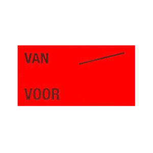 3719 rh fluor rood afneembaar VAN/VOOR