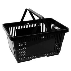 Winkelmand 28 liter zwart 2 handgrepen