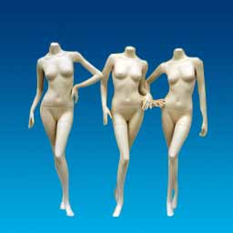 Mannequin 3 vrouw huidskleur met stand