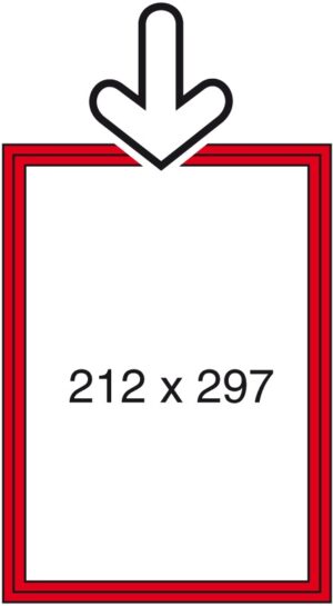 Raam rood 212x297mm A4 Deko 1 / Deko 2