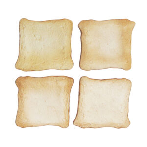 Kunststof Witte boterham 110x110mm (4x)