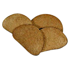 Kunststof Bruine boterham 90x40mm (4x)