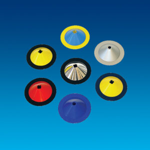 Voet 16mm zwart/geel kegel Deko 2