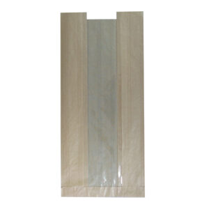 Broodzak bruin met venster