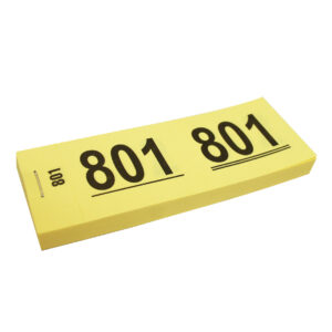 Garderobenummer geel 1-500