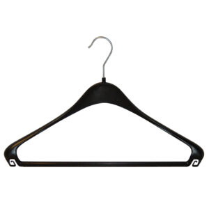 Kledinghanger zwart 44cm broeklat (100x)