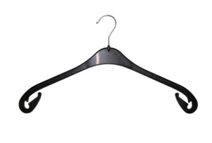 Kledinghanger zwart 43cm met haken (20x)