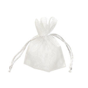 Organza zakje wit 7,5 x 10cm