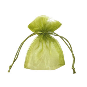 Organza zakje olijfgroen 7,5 x 10cm
