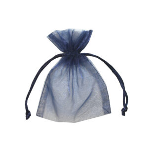 Organza zakje donkerblauw 7,5 x 10cm