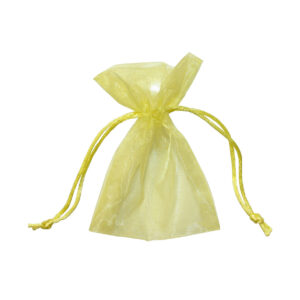 Organza zakje geel 7,5 x 10cm