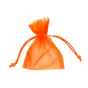Organza zakje oranje 7,5 x 10cm