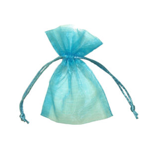 Organza zakje zeeblauw 9 x 12cm