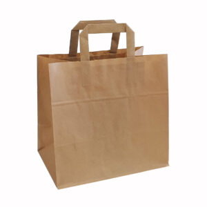 Snacktas bruin papier 8x22+18cm (1x)