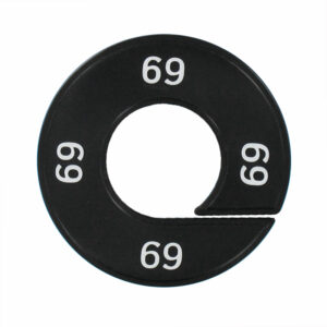 Maatring 69 zwart wit 9cm