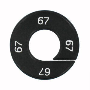 Maatring 67 zwart wit 9cm