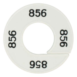 Maatring 856 wit zwart 9cm